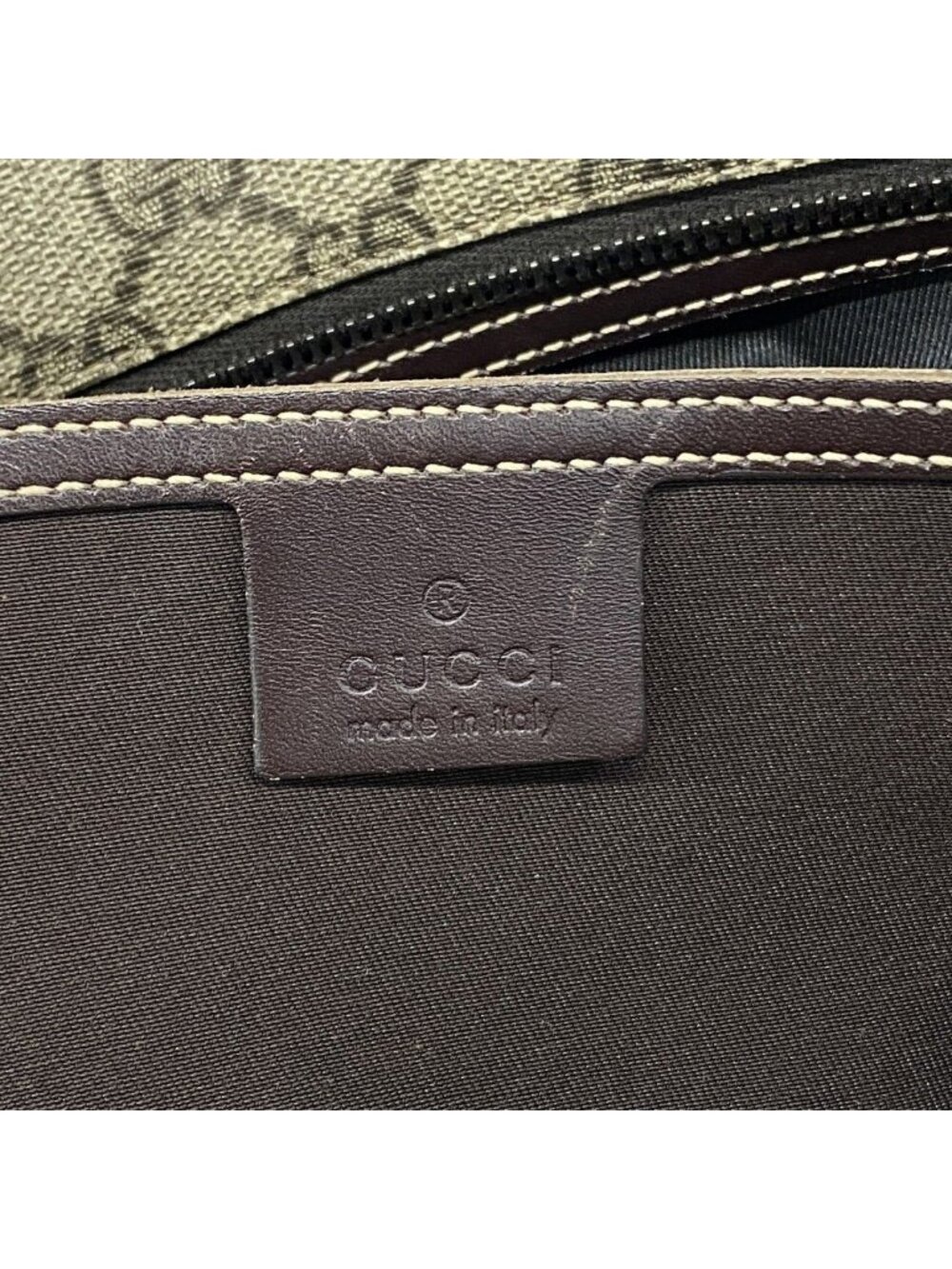Gucci Tote GG Supreme Beige Brown Silver - Picture 5 of 10